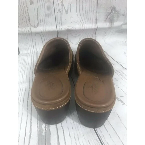 Ecco Brown Clogs Mules Shoes US 6.5 EUR 39 Heeled - Picture 4 of 7